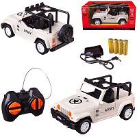 Машинка на радиоуправлении Junfa световые эффекты, белая, 20х13х10 см, 1:28